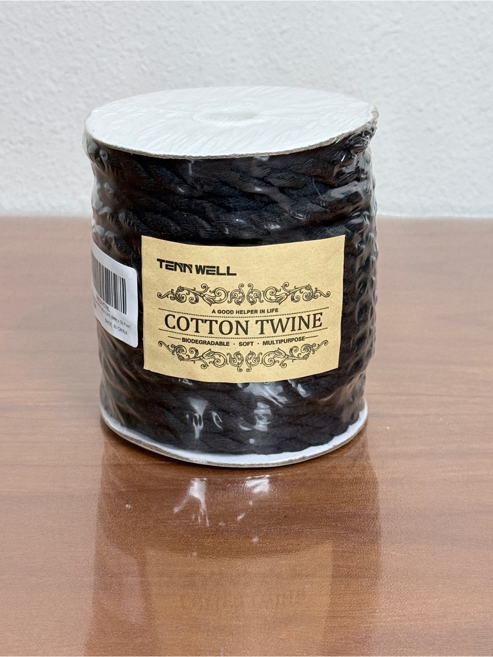 Tenn Well Black Cotton Macrame Twine Multipurpose Cotton Rope 59’ NIP